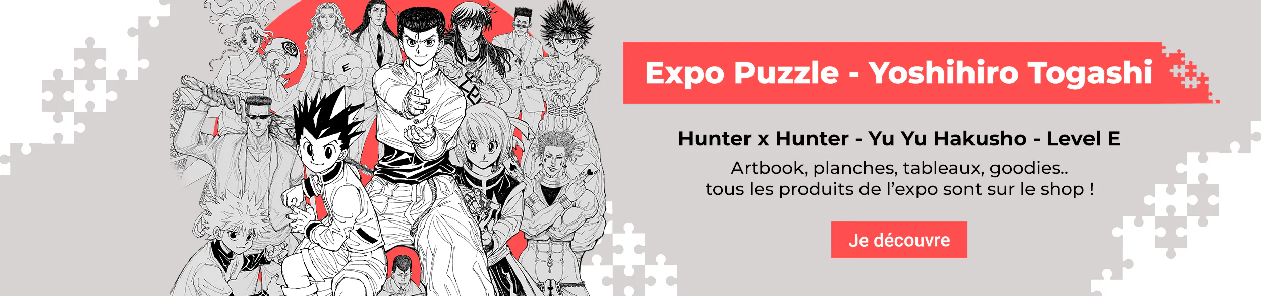 Artbooks, planches, figurines, goodies, manga et exposition officielle Hunter x Hunter et Yu Yu Hakusho !