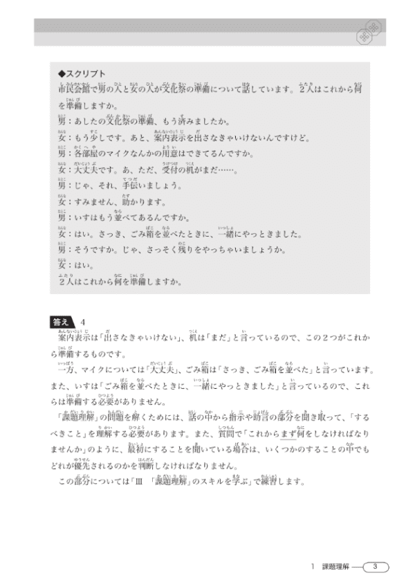 New Kanzen Master Compréhension orale JLPT N2 Sample 2